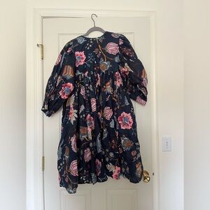Floral Dress - Navy and Pink